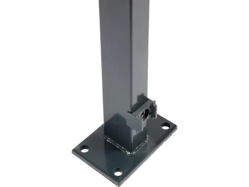 Zaunpfosten mit angeschweißter Bodenplatte 89 cm Anthrazit - Zubehör für Zaunbau & Sichtschutz, stabil und ideal für betonierte Untergründe, inklusive Montagematerial für einfache Installation.