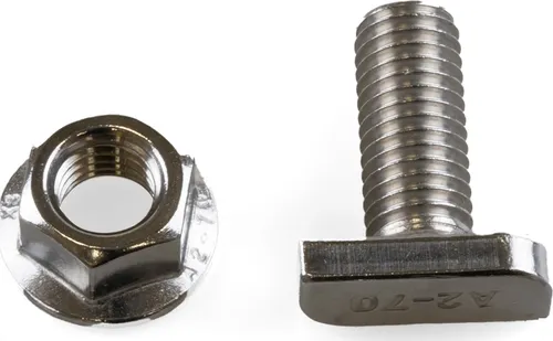 SET Hammerkopfschraube mit Mutter M10 Photovoltaik Länge 30mm A2-70 10 x