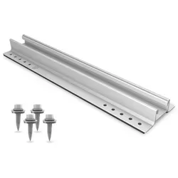 K2 2004211 MiniRail 2.0 Set für Solarmodule - Praktische Kurzschiene zur Montage von Solarmodulen auf Trapezblechdächern. Inklusive 4 gewindeformenden Schrauben. Robuste Konstruktion für eine einfache und sichere Installation.