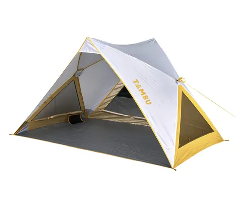 Tchibo Tambu Strandmuschel »Barga« - hellgrau - Hochwertige Strandmuschel mit UV-Schutz 80+ und wasserabweisender Beschichtung. Ideal für entspannte Tage am Strand oder im Garten. Einfacher Aufbau dank Instant-Frame-System und großzügiger Innenraum.