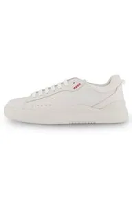HUGO Blake_Tenn_It_N Sneaker - Sportlicher Freizeitschuh in Weiß, aus hochwertigem Leder, mit gepolsterter, herausnehmbarer Innensohle für optimalen Tragekomfort.