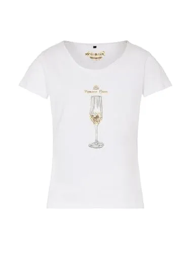 Hangowear Damen T-Shirt Prosecco Queen XL - Traditionelle Bekleidung, stylisches Design für Prosecco-Liebhaber und ideal für festliche Anlässe.