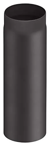 Rauchrohr Ø150mm Rohrelement 500mm schwarz metallic - Aschesauger Zubehör - Hitzebeständiges Ofenrohr bis 1000°C, ideal für sichere Kamininstallationen und konform nach EN1856-2.