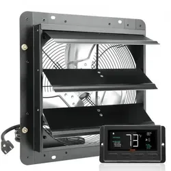 VEVOR Abluftventilator Wandlüfter 356 mm mit Fernbedienung - Abluftlüfter & Rohrventilatoren mit 1024 CFM Luftvolumen, ideal für effiziente Luftzirkulation in Innenräumen, einfach zu steuern mit Fernbedienung.