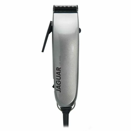 Jaguar CM 2000 Silver Clipper Haarschneider - Elektrischer Haarschneider mit extrem leisen Motor und präzisen Schneideplatten für langanhaltende Schärfe. Ideal für präzise Haarschnitte, inklusive 6 Aufsteckkämme und Pflegeset.