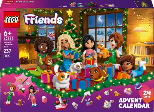 LEGO Friends 42668 Adventskalender 2025 - LEGO Adventskalender mit 24 Überraschungen für kreative Spielstunden, perfekt für Fans von LEGO Friends und ideal für die Vorweihnachtszeit.
