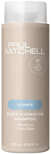Paul Mitchell Hydrate Sheer Hydration Shampoo 300 ml - Feuchtigkeitsspendendes Shampoo für trockenes Haar. Revitalisiert und verleiht strahlenden Glanz. Ideal für geschmeidiges Haar mit neuer Lebendigkeit. Perfekt für die tägliche Haarpflege.