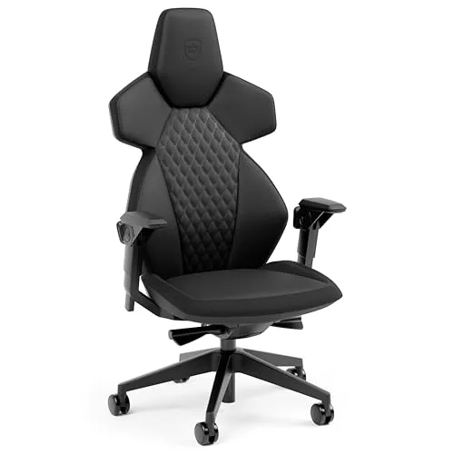 noblechairs DAWN Gaming Stuhl - Ergonomischer Komfort in Schwarz - Bürostuhl mit pflegeleichtem Kunstleder, Synchronmechanik und bequemer Kaltschaumpolsterung für stundenlangen Gaming-Komfort.