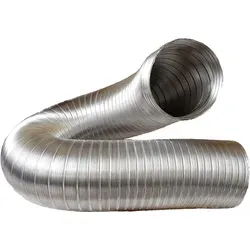 Abluftschlauch, Alu Flex Rohr, Aluminium flexibel Ø 150 mm, 3 m z.B. für Klimaanlagen, Wäschetrockner, Abzugshaube - Schwarz