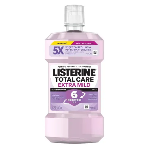 Total Care płyn do płukania jamy ustnej Extra Mild 500ml Listerine 3574661816814
