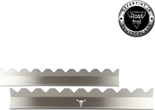 Edelstahl Spießleiste 450mm für Schaschlik und Grillaufsatz - Hochwertige Spießleiste aus Edelstahl 1.4301, sorgt für gleichmäßiges Grillen ohne Ankleben. Ideal für Scampi, Gemüse und Hackfleisch. Perfekt für Grillliebhaber!