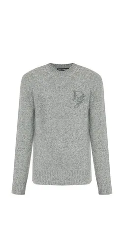 DOLCE & GABBANA Strickpullover Dolce Gabbana Pullover in Strickoptik grau