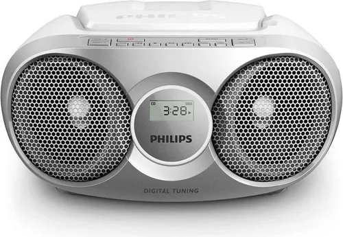 Philips Tragbarer CD Player AZ215S/12 - Silber, Dynamischer Bass-Boost und UKW-Radio für kraftvollen Sound unterwegs