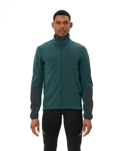 Vaude Matera Softshell Jacket II - Wetterfeste Fahrradjacke in Blau - Fahrradjacke Gr. M, winddicht und ideal für Rennrad und Gravelbike, DWR-imprägniert für optimalen Wetterschutz.