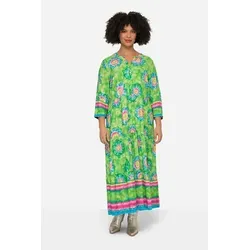 Angel of Style Midikleid Maxikleid mit Batikdruck - Gemusterte Kleider, modisches Langarmkleid aus 100% Viskose, ideal für lässige Anlässe und bequem zu tragen.