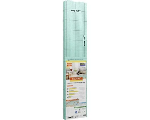 Selitac basic Trittschalldämmung 2,2 mm für Parkett und Laminat - Effektive Trittschalldämmung aus hochwertigem XPS, ideal für einen ruhigen Wohnraum. Für eine einfache und schnelle Verlegung auf 15m².