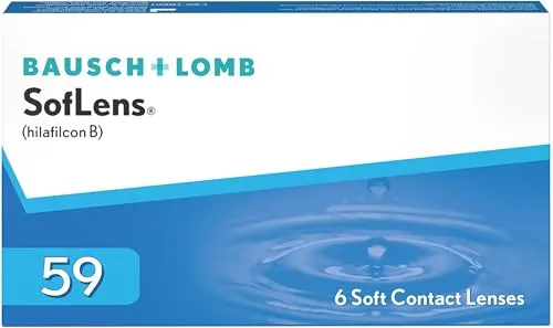 Bausch + Lomb SofLens 59 Monatslinsen, sphärische Kontaktlinsen, weich, 6 Stück BC 8.6 mm / DIA 14.2 / -3.5 Dioptrien