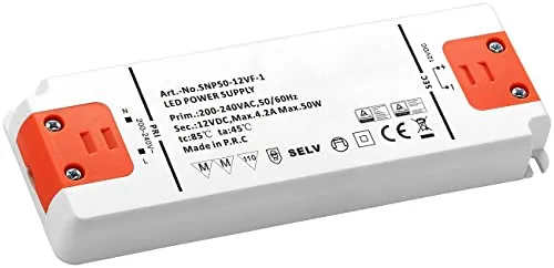revolt LED Trafos: LED-Transformator, 230V auf 12V, Gesamtlast bis 50 W, 160 x 57 x 18 mm (Trafo 12V, 230V, Band)