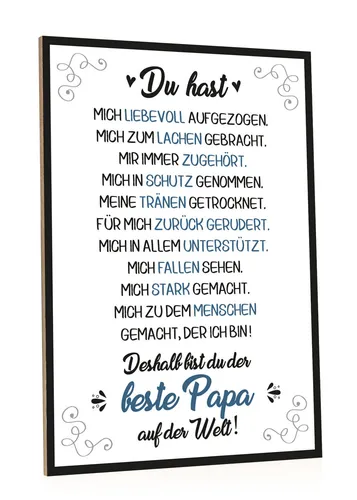 Holzschild mit Spruch Bester Papa der Welt