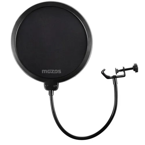 MOZOS PS-1 Mikrofonfilter Flexibles Kopfband 360 Grad Schwarz Black 294g Zubehör