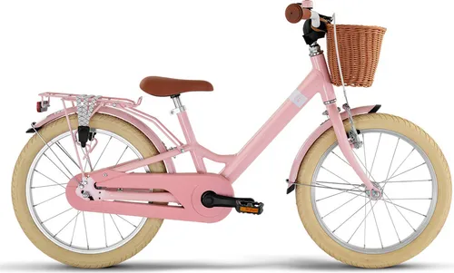 Puky Youke 18 Classic Alu - retro-rose - Kinderfahrrad mit robustem Aluminiumrahmen, ideal für Kinder von 5 bis 6 Jahren, sorgt für Sicherheit und Stabilität beim Fahren.
