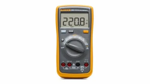 Fluke 15B+ Digital Multimeter - Multimeter mit 600 V Cat III Sicherheitseinstufung, misst präzise Spannung, Widerstand und Temperatur, ideal für Profis und Hobbyelektroniker.