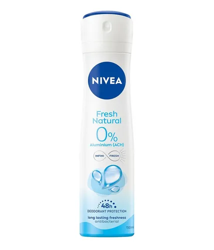 NIVEA Deodorant Fresh Natural Spray 150 ml - 48h Schutz und ein frischer, leichter Duft für den ganzen Tag. Dermatologisch getestet und frei von Farb- und Konservierungsstoffen, ideal für die tägliche Pflege.