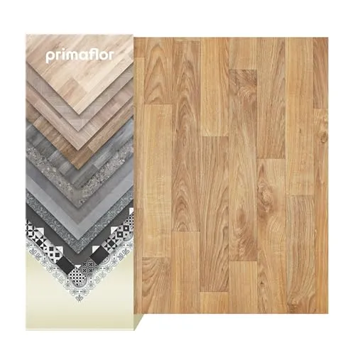 Primaflor PVC Boden Tacuto | Musterstück | Eiche Gold | 2,8 mm hoch | CV Boden Meterware | Holzoptik | rutschhemmend R10 | BFL-S1 | für Wohnraum, Büro, Feuchtraum & Messe