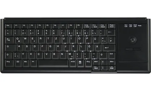 Active Key IndustrialKey AK-4400-T Tastatur mit Trackball – QWERTZ Deutsch - Robuste Tastatur mit integriertem Trackball für präzise Steuerung. Ideal für den professionellen Einsatz in rauen Umgebungen. Schwarz, ergonomisches Design.