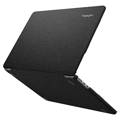 Spigen Urban Fit Hülle Case Kompatibel mit MacBook Air 13 Zoll M5 (2026) / M4 / M3 / M2 A2681 (2025/24/22) Kratzfeste Hartschalen aus Premium-Stoff - Schwarz