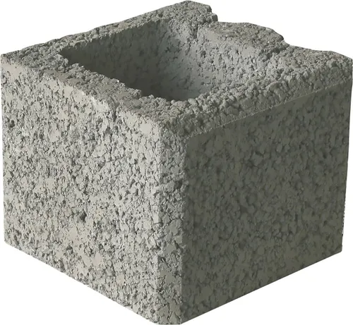 EHL Mauer Planomur Halbstein Grau 25 cm x 25 cm x 20 cm