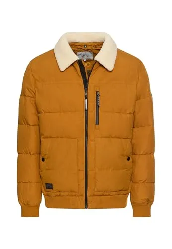 camel active Herren Blouson Gelb mit abnehmbarem Kragen - Stylischer Blouson für Herren in Gelb, ideal für die Übergangszeit. Praktische Seitentaschen mit Druckknopfverschluss bieten sicheren Stauraum. Regular Fit für optimalen Tragekomfort.