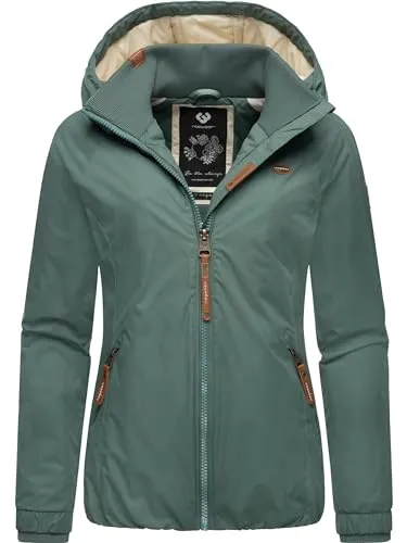 RAGWEAR Damen Winterjacke "Dizzie Winter", XXL, grün - Modische Funktionsjacke, wasserdicht und winddicht mit 4.000 mm Wassersäule, ideal für kalte Wintertage. 100% vegan, samtiges Innenfutter und taillierter Schnitt für optimalen Tragekomfort.
