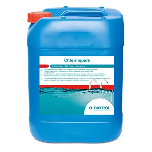 Bayrol Chloriliquide 20 Liter - Flüssiges Chlor Desinfektionsmittel für Pools, zuverlässige Wasserdesinfektion ohne Chlorstabilisator und mit Härtestabilisator gegen Kalkablagerungen