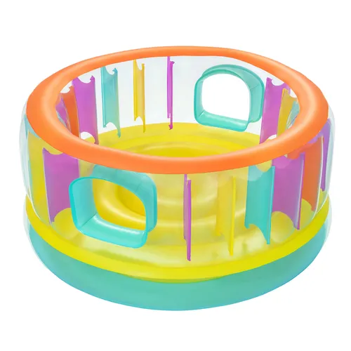 Bestway BounceJam Hüpfburg Ø 180 x 86 cm - Hüpfburg mit buntem Design, strapazierfähigem PVC und max. Belastbarkeit von 85 kg – ideal für unvergessliche Spielstunden im Garten!