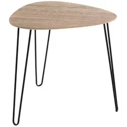 Haku-Möbel Beistelltisch 24368 - Bologna 1, dreieckig in Eiche, pflegeleichte Oberfläche und stabiles Stahlgestell, ideal für jedes Wohnzimmer
