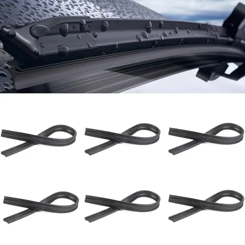 JINJUMEI 6 Stück Scheibenwischer Gummi, 700mm Windscreen Wiper Rubber, Wischergummi Scheibenwischer Scheibenwischer Ersatz Gummi Universal Scheibenwischergummi für Alle Windschutzscheibenkratzer