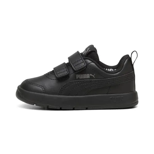 PUMA Courtflex V3 Sneakers für Kinder - Schwarz, Größe 26 EU - Sneaker für aktive Kinder, knöchelhoch mit praktischem Klettverschluss für einfaches An- und Ausziehen. Ideal für Spiel und Sport.