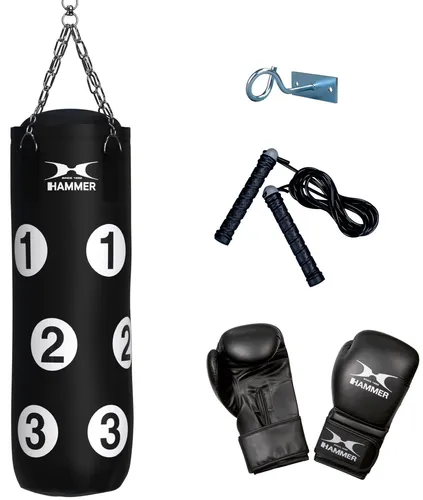Hammer Boxsack Sparring Professional Set - Boxsäcke für intensives Training, inklusive Boxhandschuhe und Zubehör für ein komplettes Workout-Erlebnis.