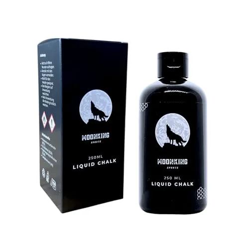 MoonKing Sports Liquid Chalk [250ml] - Flüssigkreide Magnesia - optimaler Grip – Calisthenics, Klettern, Bouldern, Fitness, Cross Fit, Turnen, Poledance – Gym Zubehör & schnell trocknend