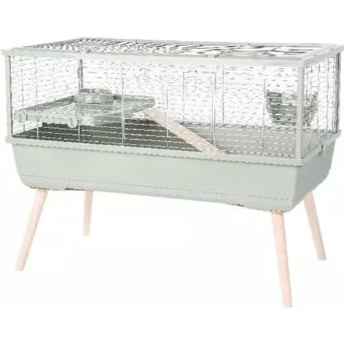 ZOLUX Neolife 100 Green - Käfig für Cavia - Käfig für Meerschweinchen, mit großzügigem Platzangebot und einfacher Reinigung für ein gesundes Zuhause.