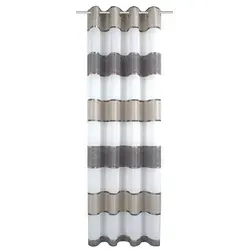 Ösenschal Walter, Grau & Taupe, 140x245 cm, Fertiggardinen - Der ca. 140 x 245 cm große Ösenschal 'Walter' in Grau und Taupe setzt stilvolle Akzente an Ihrem Fenster. Aus strapazierfähigen Synthetikfasern gefertigt, überzeugt er durch Langlebigkeit und einfache Pflege bei 30° C. Ideal für eine harmonische Raumgestaltung.
