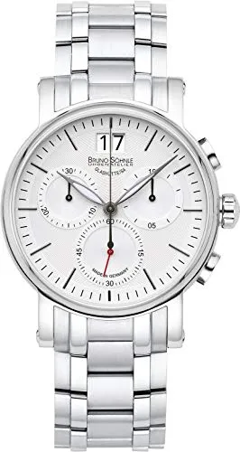 Bruno Söhnle Herren Armbanduhr PESARO CHRONO BIG - Herrenchronograph aus Edelstahl mit kratzbeständigem Saphirglas, wasserdicht bis 10 ATM und präzisem Ronda 8040.B Quarzwerk – ideal für stilbewusste Männer.