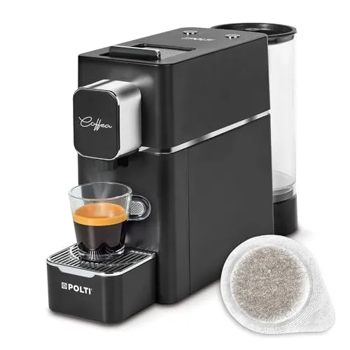 POLTI Coffea S15B Espressomaschine - Siebträgermaschine mit 19 Bar Pumpendruck und 0,85 l Wassertank, bietet programmierbare Kaffeezubereitung für perfekten Espresso.