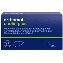 Orthomol Cholin Plus Kapseln 60er-Packung - Nahrungsergänzung für normale Leberfunktion, unterstützt Fett- und Homocystein-Stoffwechsel