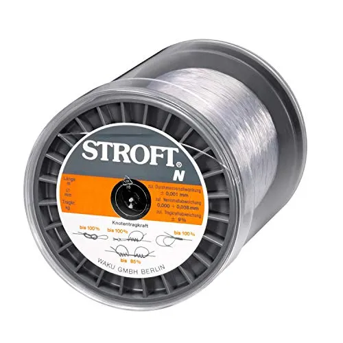 WAKU Schnur STROFT N Monofile 1000m 0,350mm-8kg - Einzelschnüre mit 0,350 mm Durchmesser und 8 kg Tragkraft, ideal für anspruchsvolles Angeln und hohe Zuverlässigkeit.