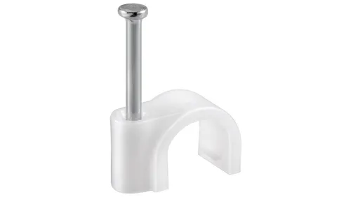 goobay 17076 Kabelschelle 100er Set - Kabelhalterung für Kabel bis 4mm, blitzschnelle Befestigung mit Nagel für optimales Kabelmanagement
