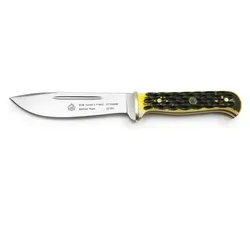 Puma Messer Survival Knife Jagdmesser - Taschenmesser mit 12 cm Klinge aus 1.4116 Edelstahl, ideal für Jagd und Outdoor-Aktivitäten, inklusive eleganter Lederscheide.