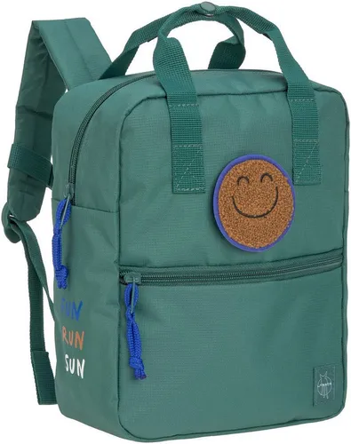 Mini Square Backpack Little Gang dark green - Stylischer Schulranzen in dunklem Grün, ideal für Kinder mit viel Platz für Schulutensilien und ein einzigartiges Design.