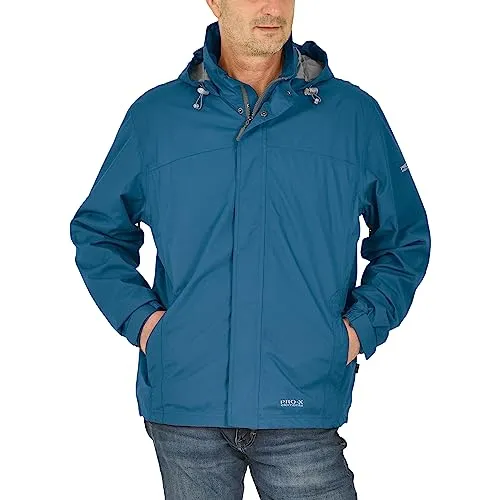 PRO-X Elements Herren Meran Jacke - Größe S, blau - Funktionsjacke mit weichem Futter und Kapuze, ideal für Schlechtwettertage im Freien